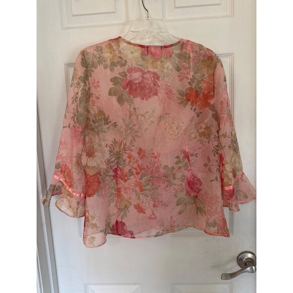 Vintage 90's Miss Dorby Pink Floral Sleeveless Maxi Dress And Jacket Size 12 - Picture 13 of 13